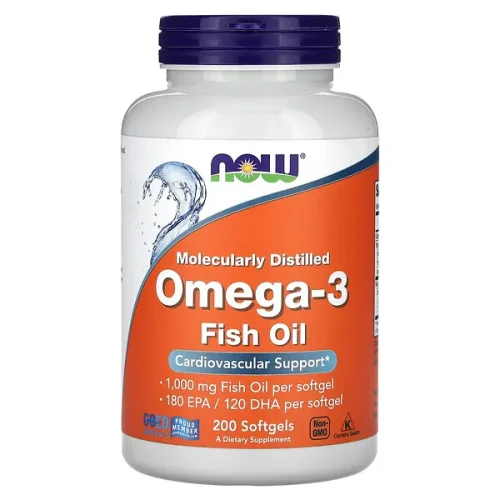 Omega-3 Fish Oil, 1,000 mg – 200 TAB – NOW Foods,