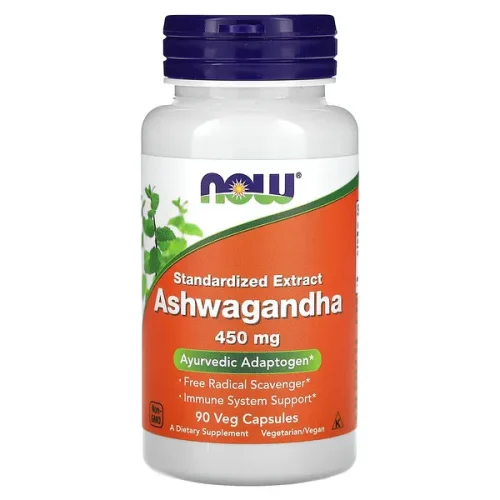 Ashwagandha 450 mg 90 Gélules Végétales Now Foods