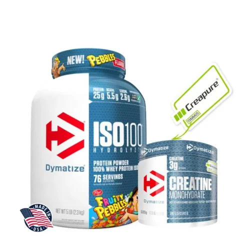 PACK ISO 100 WHEY – CREAPURE 500G – DYMATIZE